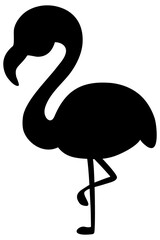 Cute flamingo silhouette 