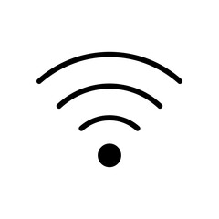 wifi vector icon isolated on white background