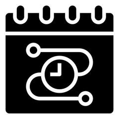 timeline glyph icon