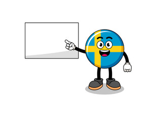 sweden flag illustration doing a presentation