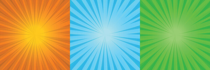 Cartoon comic backgrounds set. Comics book colorful poster, Retro Pop Art style Vector illustration.