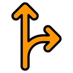 right filled outline icon © cappui