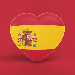 Spain Heart Flag