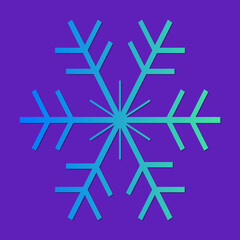 snowflake on purple background