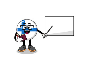 Mascot cartoon of finland teacher
