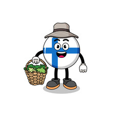 Character Illustration of finland as a herbalist