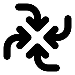 center point glyph icon