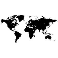 World map. Format png.