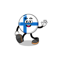 finland cartoon walking