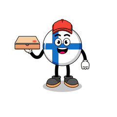 finland illustration as a pizza deliveryman