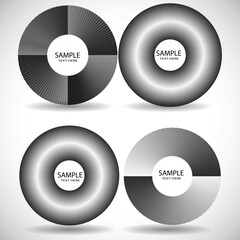 Lines in Circle Form . Spiral Vector Illustration .Technology round Logo . Design element . Abstract Geometric shape . Circular lines
