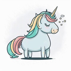 Cute unicorn created with AI