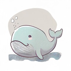 Cute whale created with AI