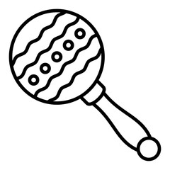 Rattle Line Icon