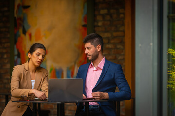 Two attractive business people