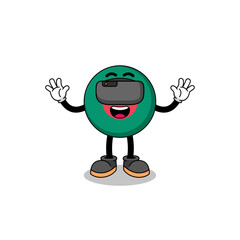 Illustration of bangladesh flag with a vr headset