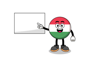 Fototapeta premium hungary flag illustration doing a presentation