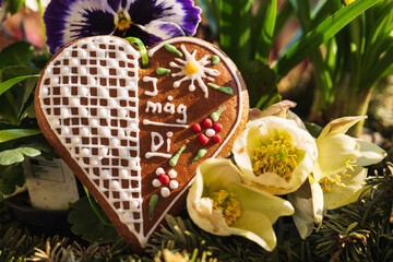 Traditionelles Lebkuchenherz zum Liebstattsonntag