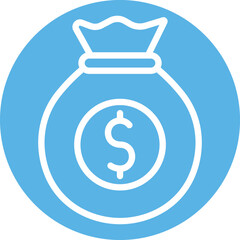 Dollar Sack Vector Icon
