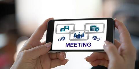 Meeting concept on a smartphone