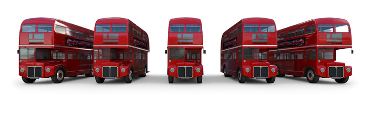 Naklejka premium London bus depot - isolated