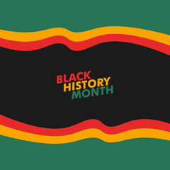Black history month design banner, poster or social media post