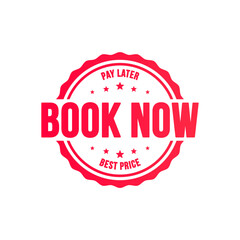 Book Now Shopping Vector Label 