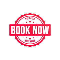 Obraz premium Book Now Shopping Vector Label 