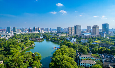 Obraz premium Scenery of Yuehu Park, Ningbo, Zhejiang, China