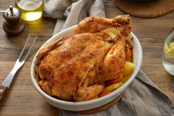 roasted chicken and vegetables