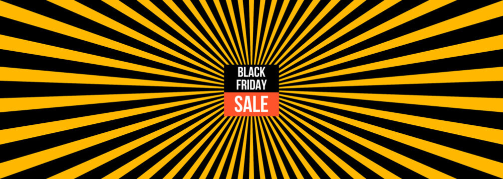 Yellow and black warning stripes with the inscription Sale Black Friday
