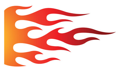 Vector race car sticker tribal fire flame motorcycle decal car tattoo graphic