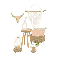 aesthetics of a bohemian interior. modern Art. 