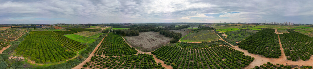 High resolution panorama image of  Rehovot Winter Pond before the flood- Rehovot Israel