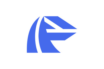 abstract letter PF or FP logo design, minimalist company logo design, letter p logo, letter f logo