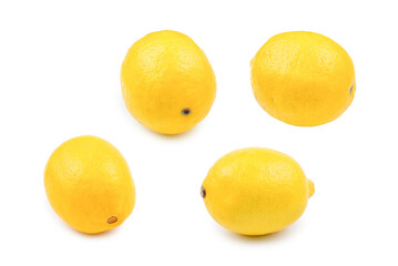 Lemon isolated on white background. Space for test or design.