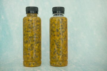 Small bottle with passion fruit