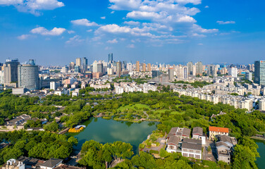 Urban Environment of Yuehu Park, Ningbo City, Zhejiang Province, China