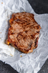 fried meat beef steak grilled barbecue grill meal food snack on the table copy space food background top view