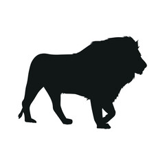 Silhouette Lion Flat