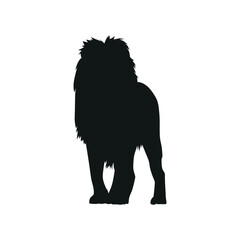Silhouette Lion Flat