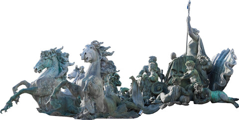 Isolated PNG cutout of a statue on a transparent background, ideal for photobashing, matte-painting, concept art
