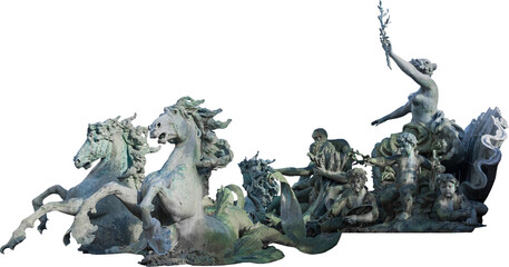 Isolated PNG cutout of a statue on a transparent background, ideal for photobashing,...