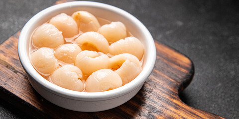 lychee fruit canned fresh snack meal food snack on the table copy space food background rustic top view