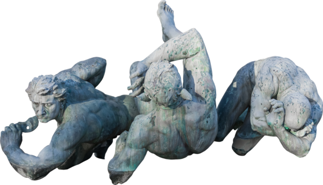 Isolated PNG cutout of a statue on a transparent background, ideal for photobashing, matte-painting, concept art
