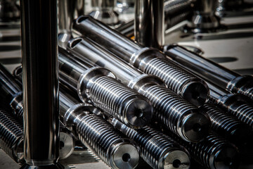 Fototapeta premium Elements made of steel for the metallurgical industry.