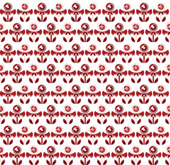 Modern viva magenta floral vector seamless pattern. Background isolated. Digital drawn illustration. Can be used as textile fabric or wallpaper, cards, invitations, decorative paper