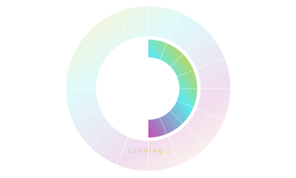 50 percent loading user interface, A Futuristic loading icon, colorful loading tap menu UI, use for Download progress, web design template, interface uploading design.