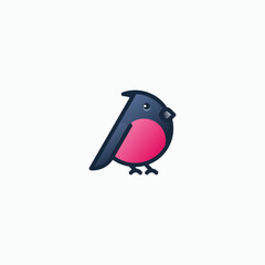 Bird logo line vector illustration design with modern concept. Unique, simple, and elegant with attractive colors