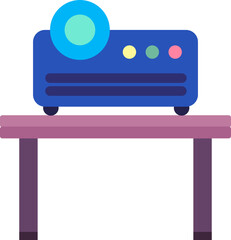 Projector device for presentation icon vector